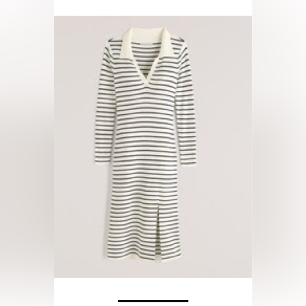 Knit Stripped Abercrombie Slit Dress